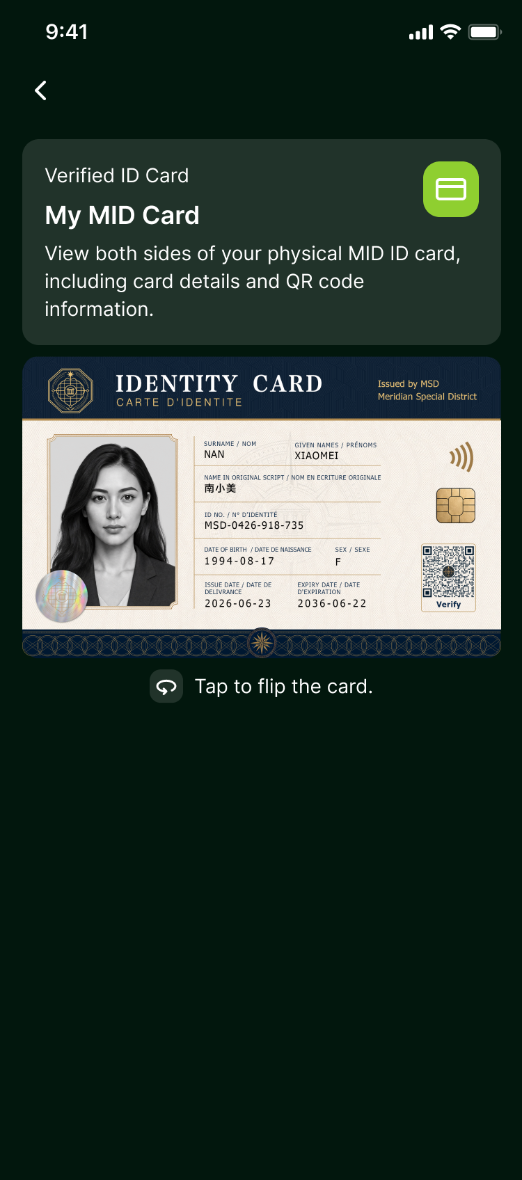 MID identity card